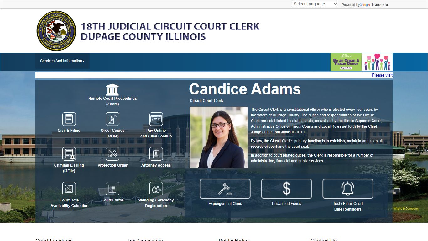 18TH JUDICIAL CIRCUIT COURT CLERK DUPAGE COUNTY ILLINOIS